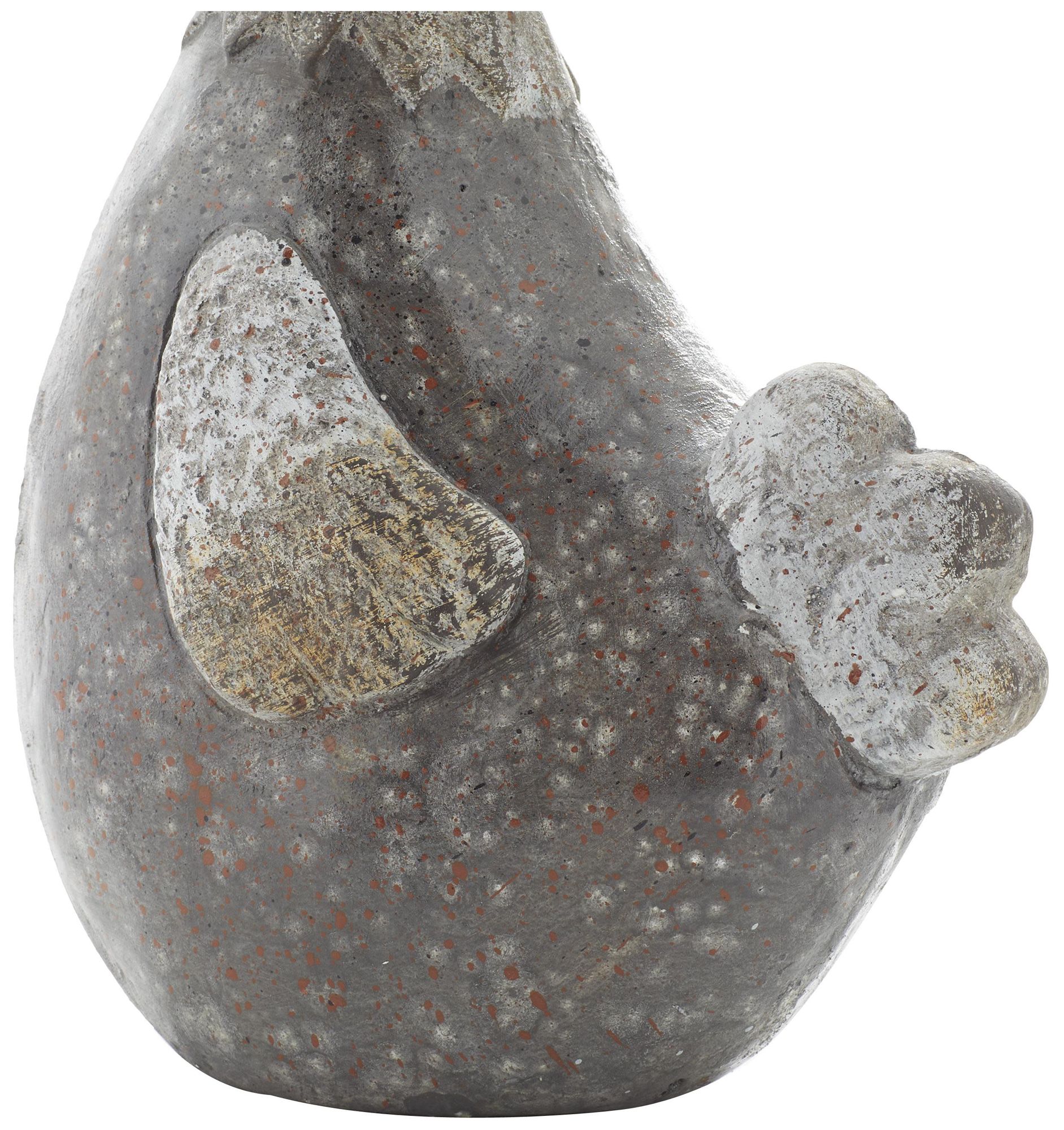 Image 3 Gray Polystone Country Garden Sculpture, 8" x 5" x 13" more views