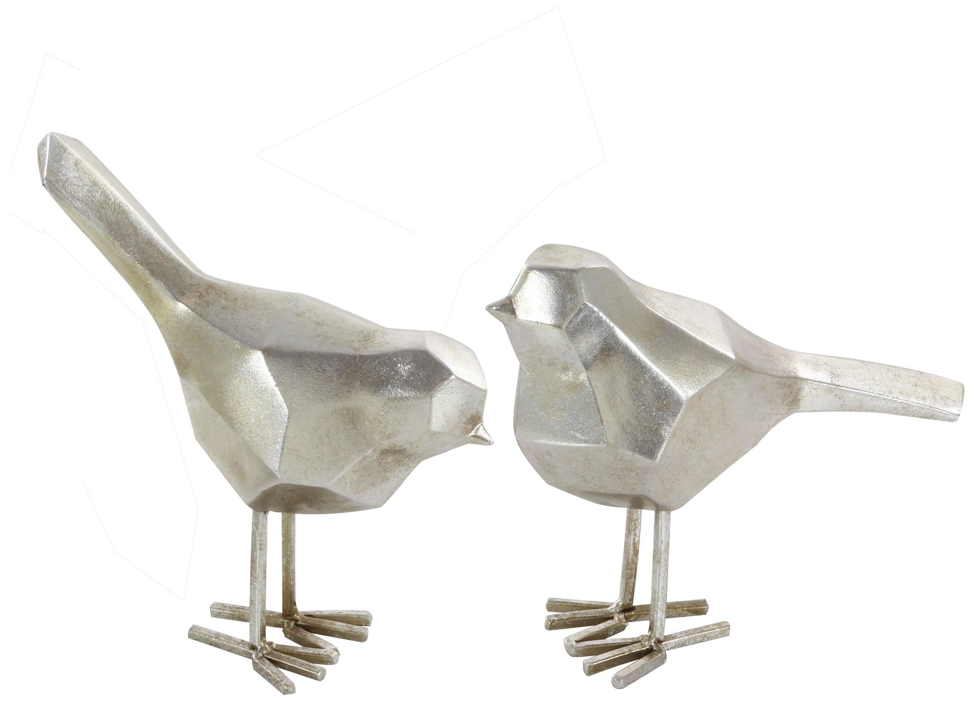 Image 2 Gray Polystone Glam Sculpture, S/2 7", 8"H