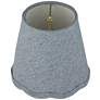 Gray Scallop Bottom Empire Lamp Shade 4x6x5.5 (Candle Clip)