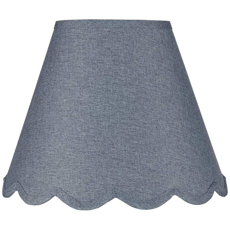 Image 1 Gray Scallop Bottom Empire Lamp Shade 6x12x9.5 (Spider)