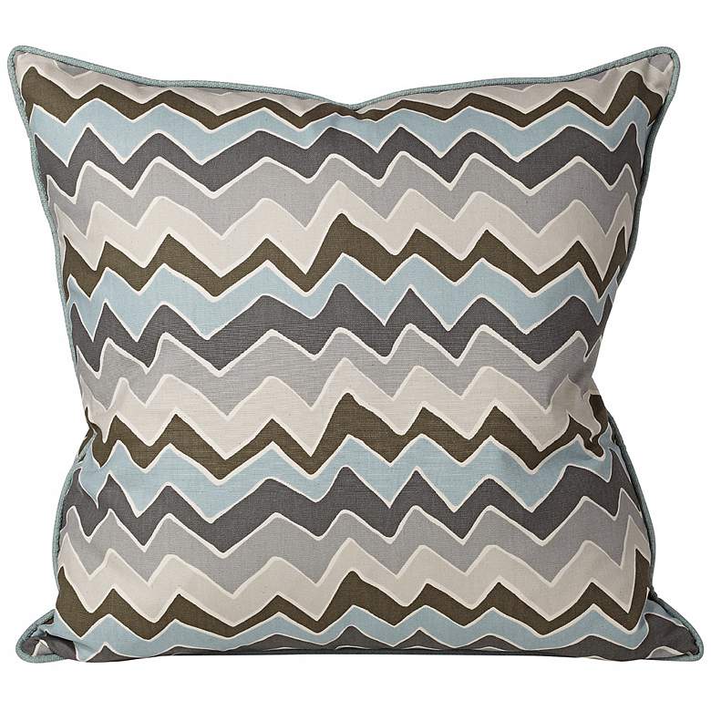 Image 1 Gray Serpentine 20 inch Square Decorative Throw Pillow