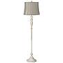 Gray Shade Vintage Chic Antique White Floor Lamp