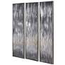 5_Gray Showers 61" High 3-Piece Framed Canvas Wall Art Set more views
