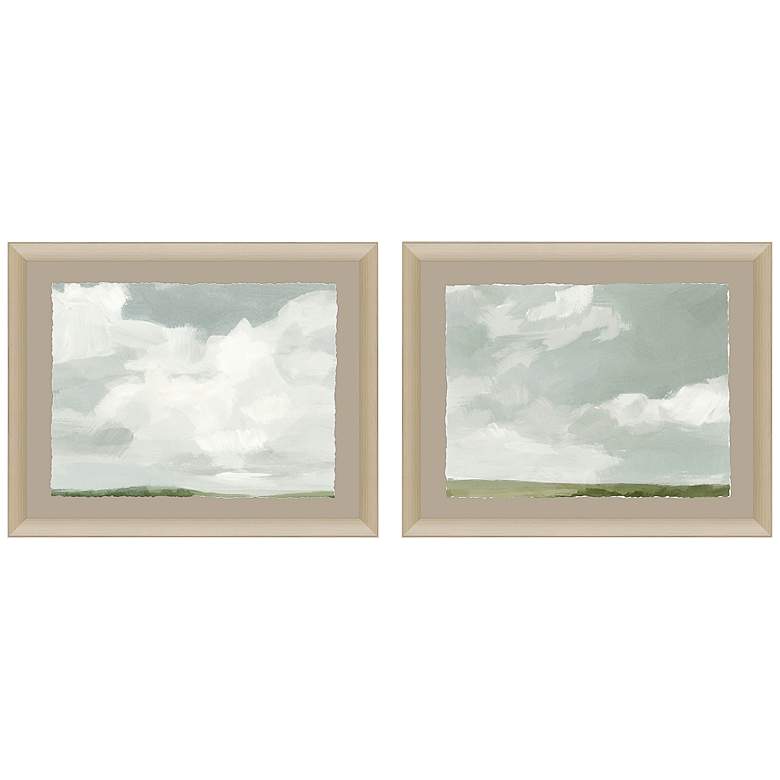 Image 1 Gray Stone Sky I 30 inch Wide 2-Piece Framed Giclee Wall Art Set