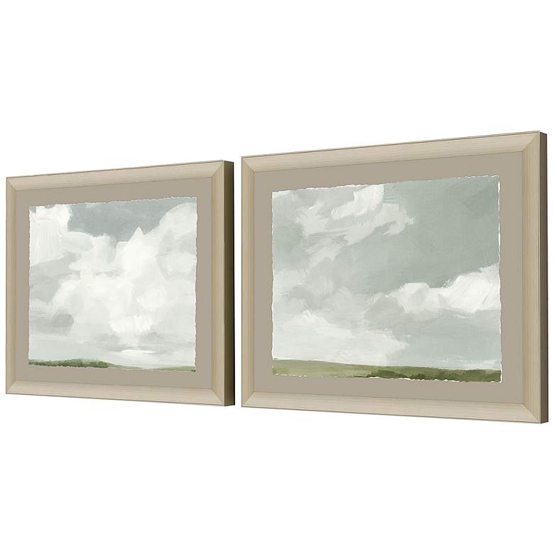 Image 3 Gray Stone Sky I 30 inch Wide 2-Piece Framed Giclee Wall Art Set more views