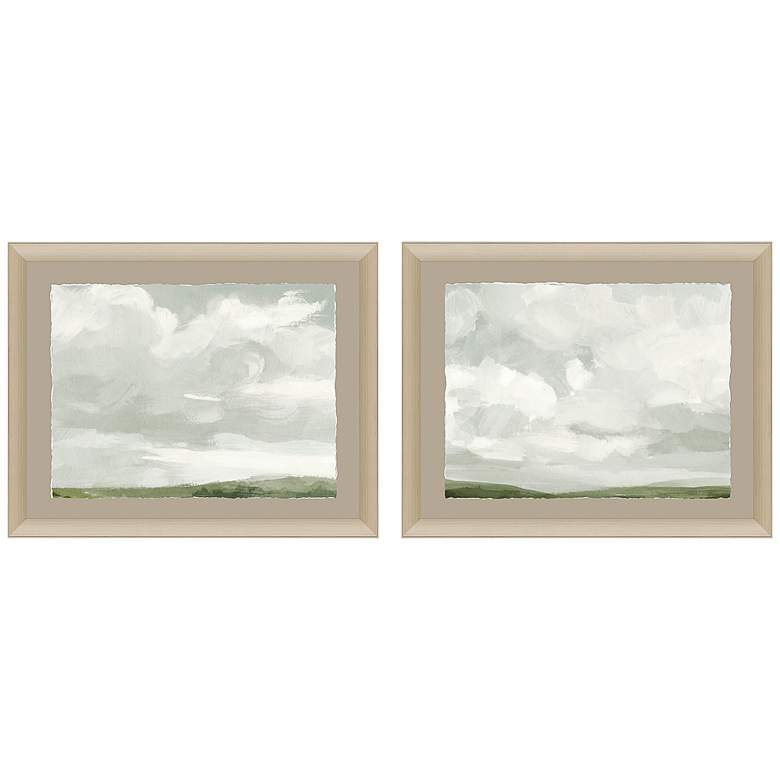 Image 1 Gray Stone Sky II 30 inchW 2-Piece Framed Giclee Wall Art Set