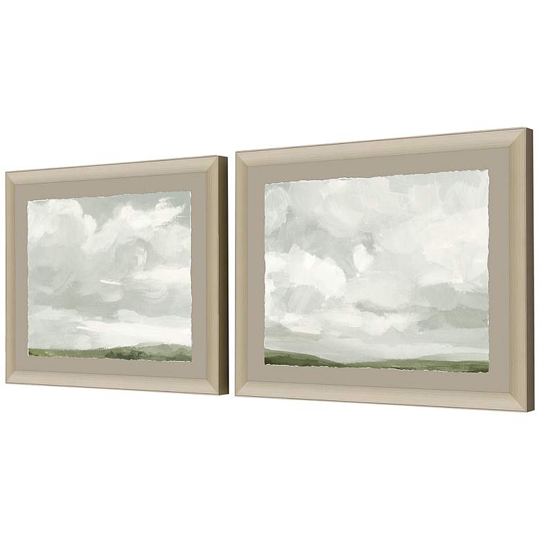 Image 3 Gray Stone Sky II 30"W 2-Piece Framed Giclee Wall Art Set more views