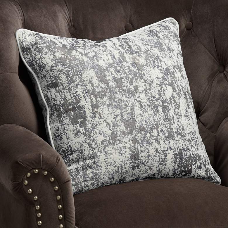 Image 1 Gray Textured 20" Square Decorative Pillow