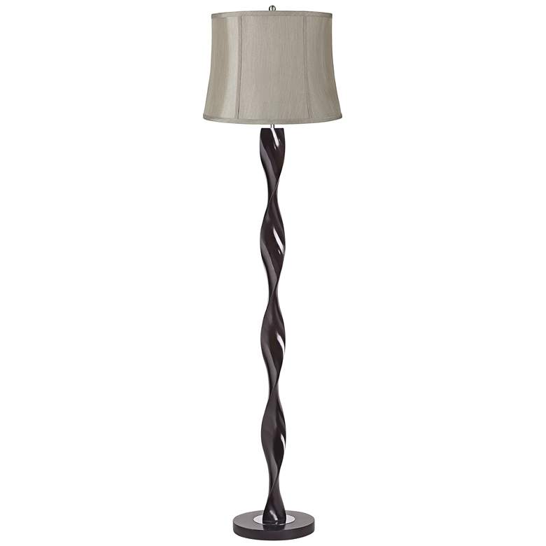 Image 1 Gray Twist Floor Lamp