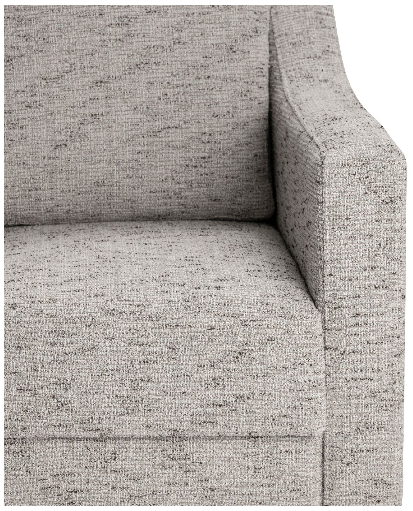 Image 3 Gray Upholstered Accent Arm Chair with Brown Solid Wood Frame more views
