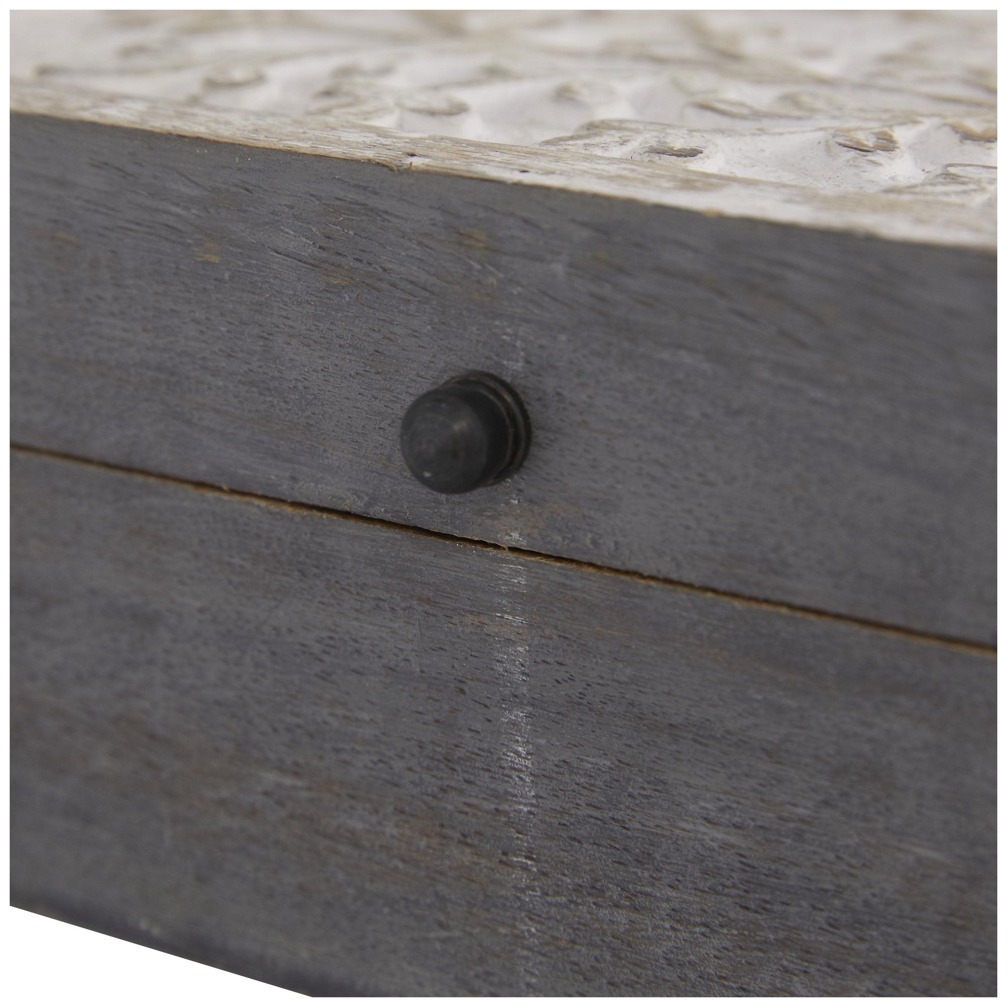 Image 3 Gray Wood Country Cottage Box, S/3 8", 10", 12"W more views