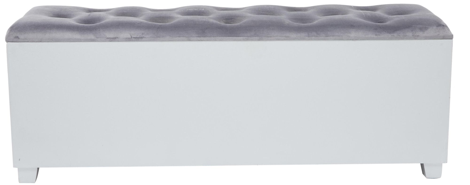 Image 5 Gray Wood Glam Bench, 47" x 16" x 18" more views