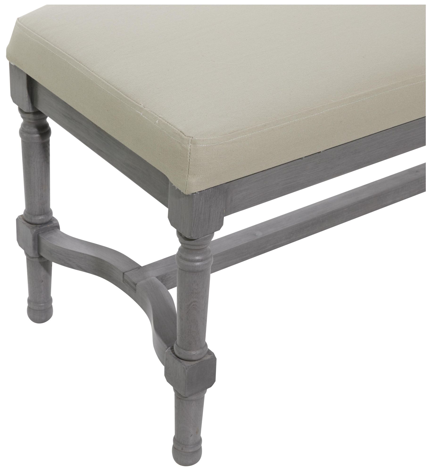 Image 3 Gray Wood Traditional Bench, 47" x 16" x 18" more views