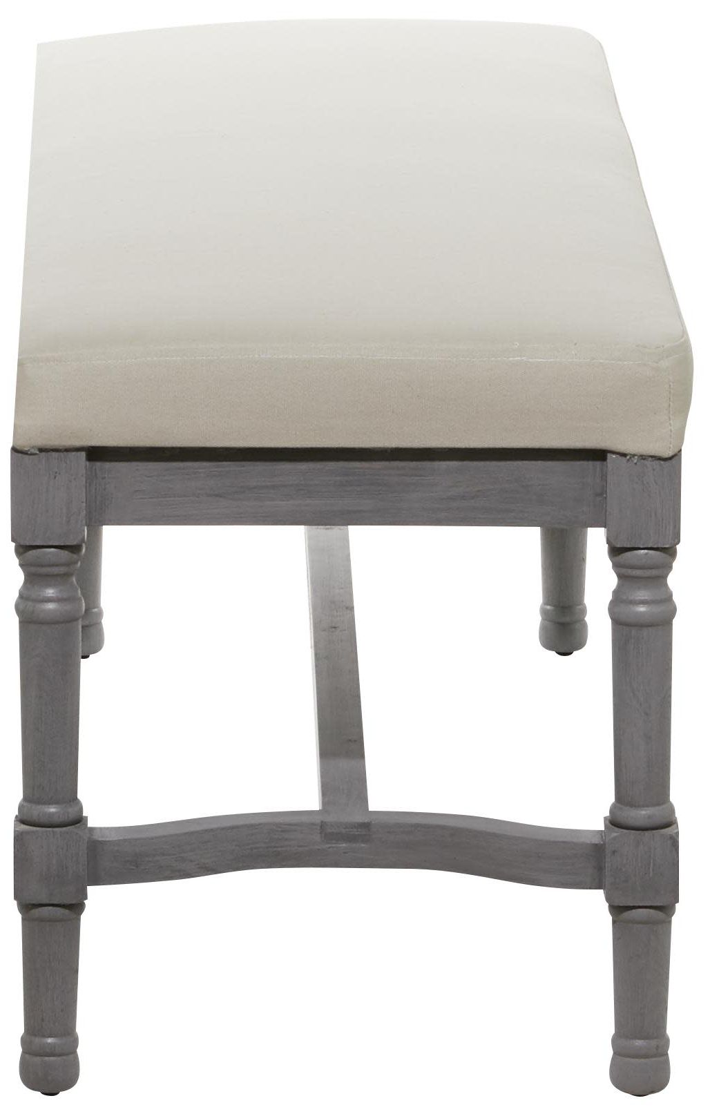 Image 4 Gray Wood Traditional Bench, 47" x 16" x 18" more views