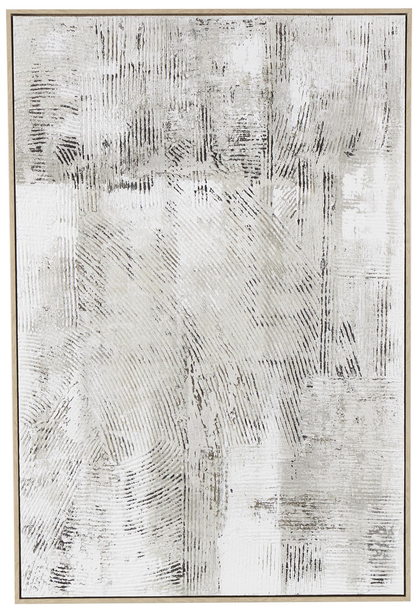 Image 2 Gray Wooden Contemporary Framed Wall Art, 33" x 2" x 49"