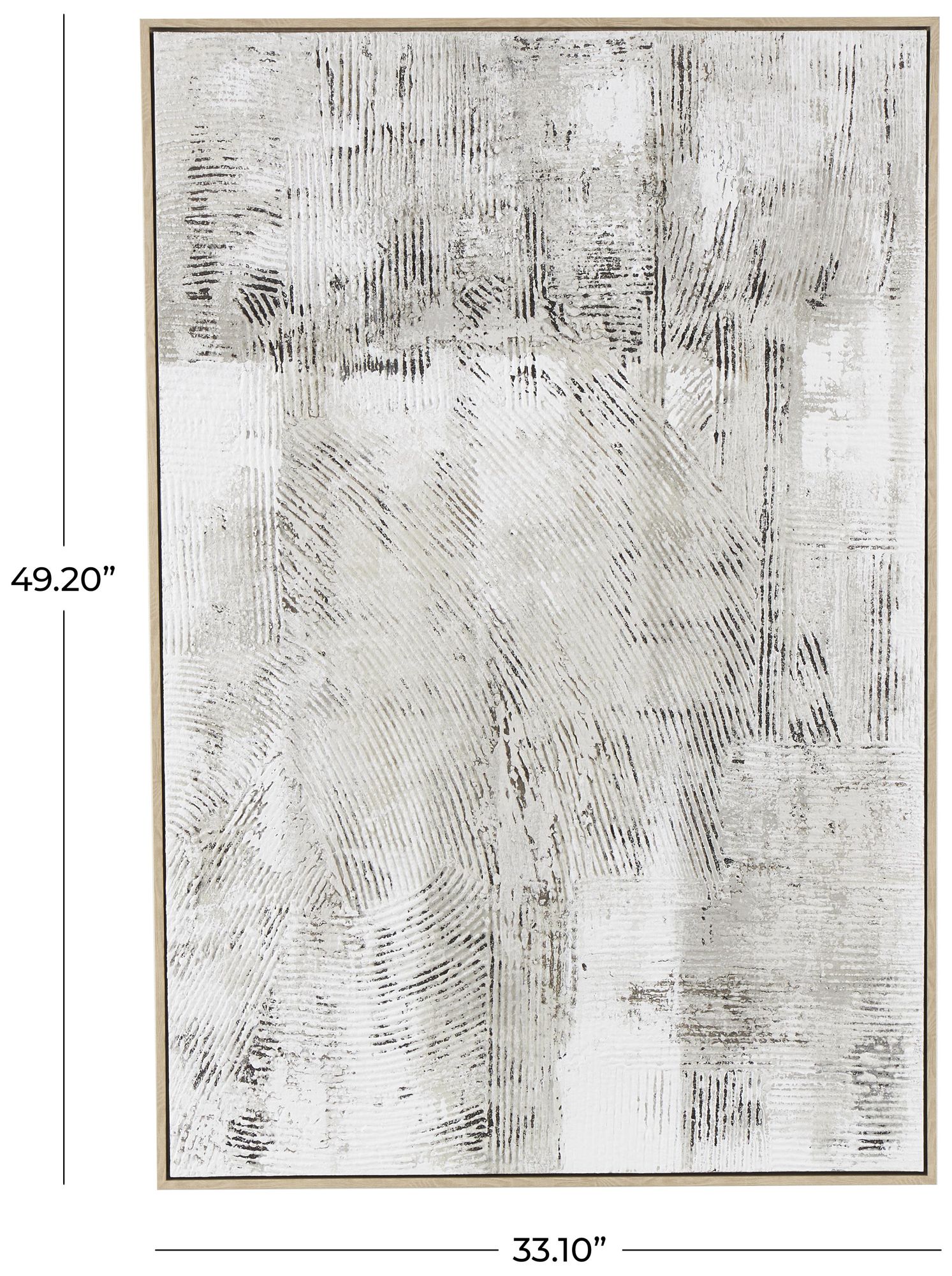 Image 7 Gray Wooden Contemporary Framed Wall Art, 33" x 2" x 49" more views