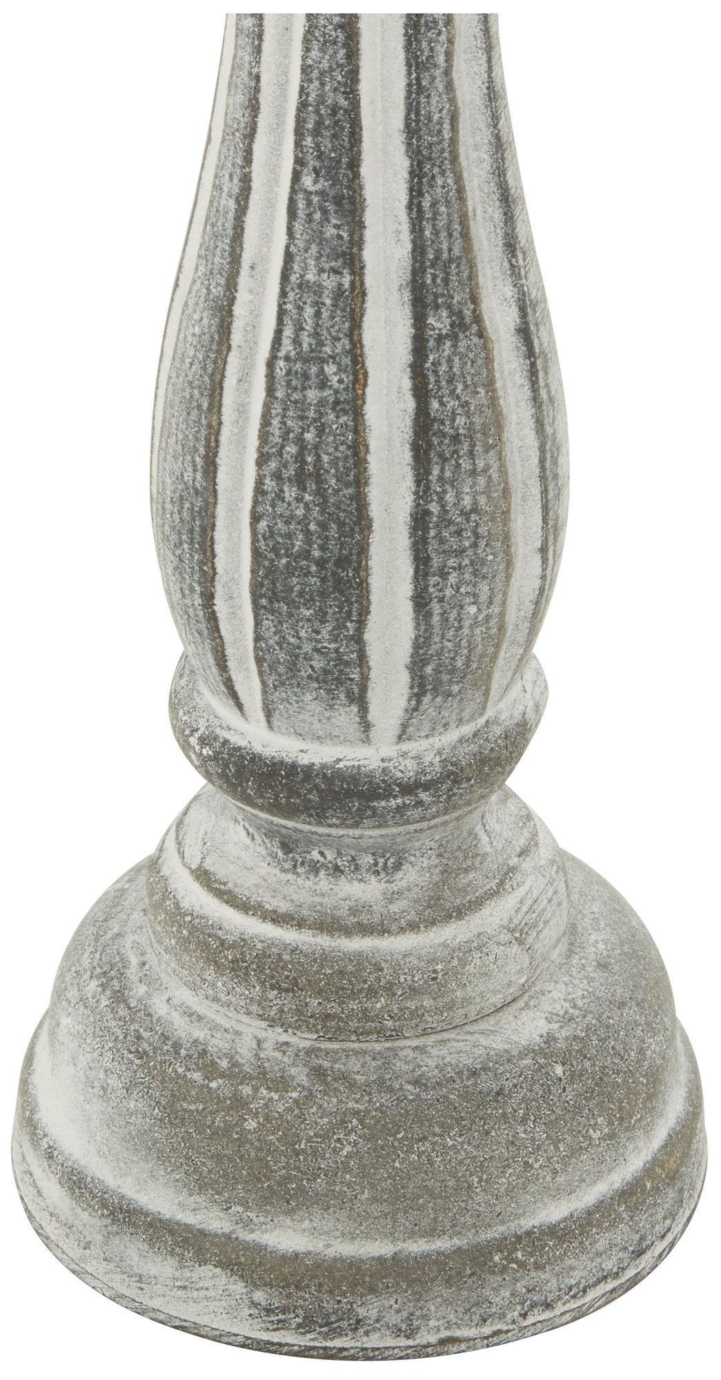 Image 3 Gray Wooden Traditional Candle Holder, S/3 15", 13", 11"H more views