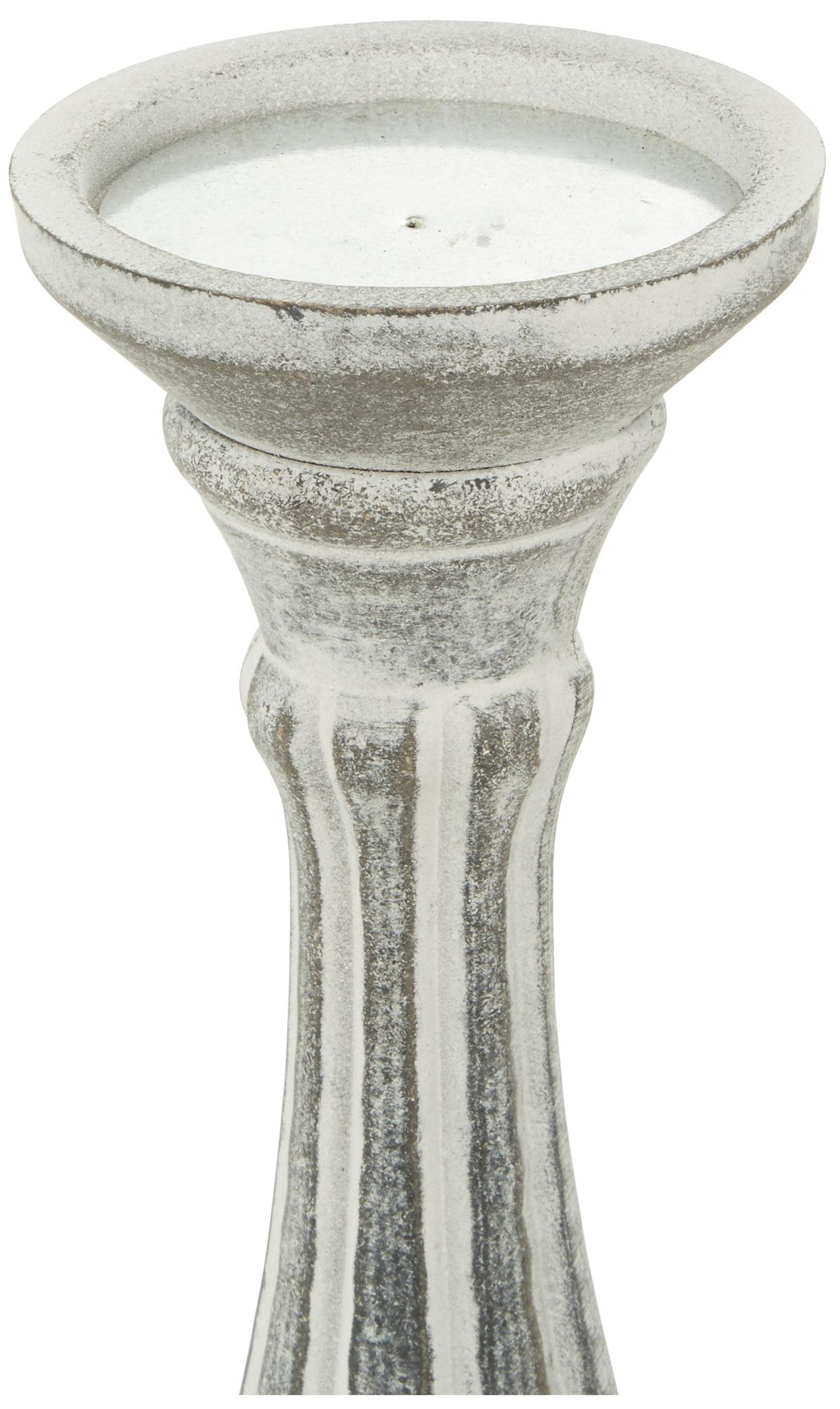 Image 4 Gray Wooden Traditional Candle Holder, S/3 15", 13", 11"H more views