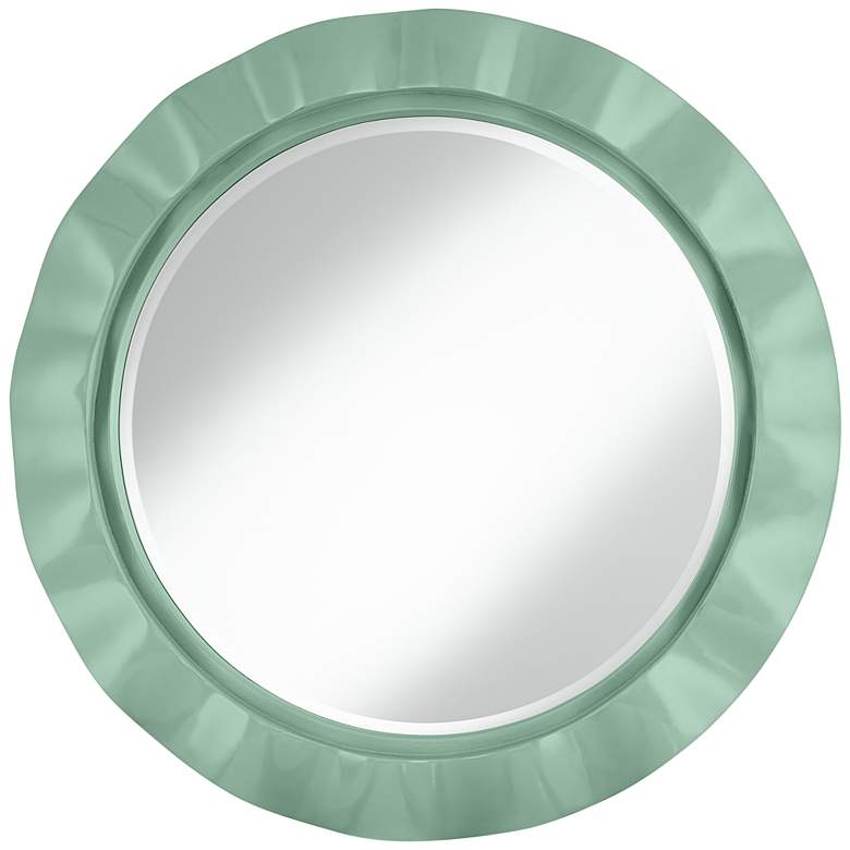 Image 1 Grayed Jade 32 inch Round Brezza Wall Mirror