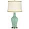 Grayed Jade Anya Table Lamp with Relaxed Wave Trim