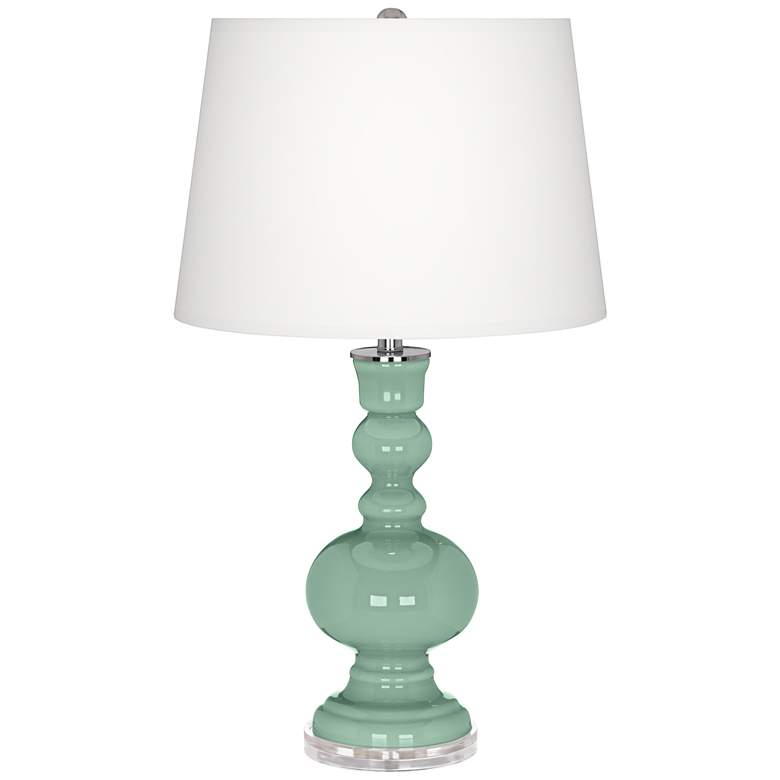 Image 2 Grayed Jade Apothecary Table Lamp with Dimmer