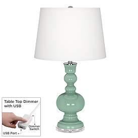 Image1 of Grayed Jade Apothecary Table Lamp with Dimmer