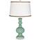Grayed Jade Apothecary Table Lamp with Twist Scroll Trim