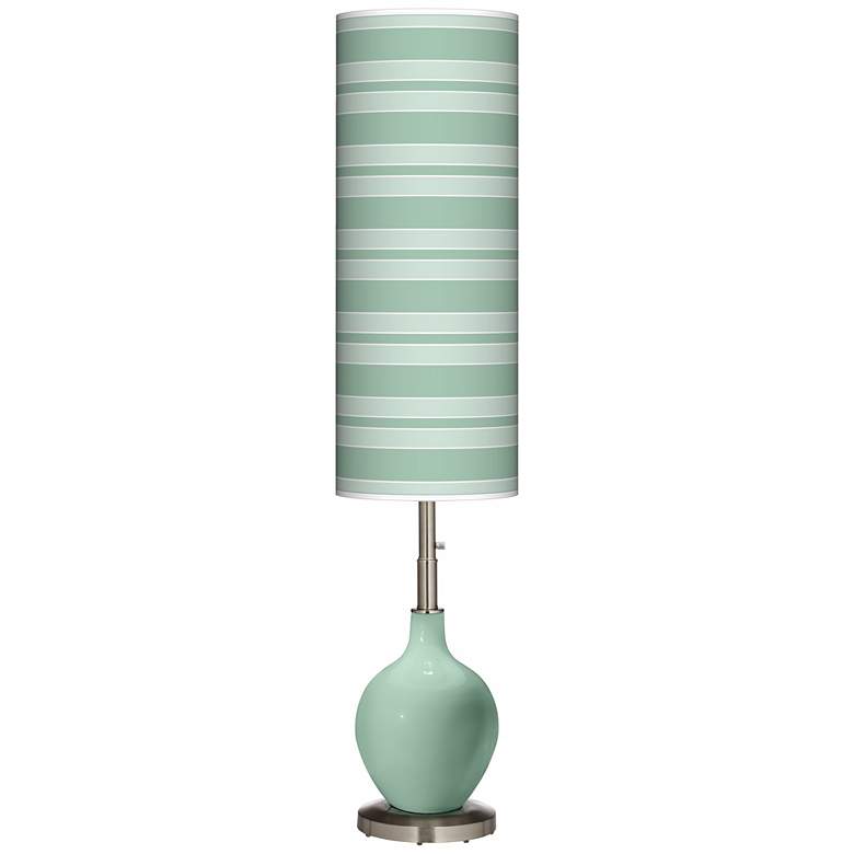 Image 1 Grayed Jade Bold Stripe Ovo Floor Lamp