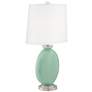 Grayed Jade Carrie Designer Table Lamps Set of 2