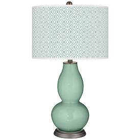 Image1 of Grayed Jade Diamonds Double Gourd Table Lamp