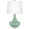 Grayed Jade Gillan Glass Table Lamp with Dimmer