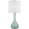 Grayed Jade Glass Accent Table Lamp