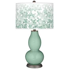 Image1 of Grayed Jade Mosaic Giclee Double Gourd Table Lamp