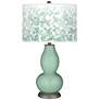 Grayed Jade Mosaic Giclee Double Gourd Table Lamp