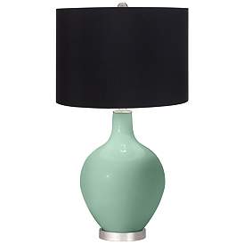 Image1 of Grayed Jade Ovo Table Lamp with Black Shade