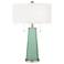 Grayed Jade Peggy Glass Table Lamp With Dimmer