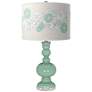 Grayed Jade Rose Bouquet Apothecary Table Lamp