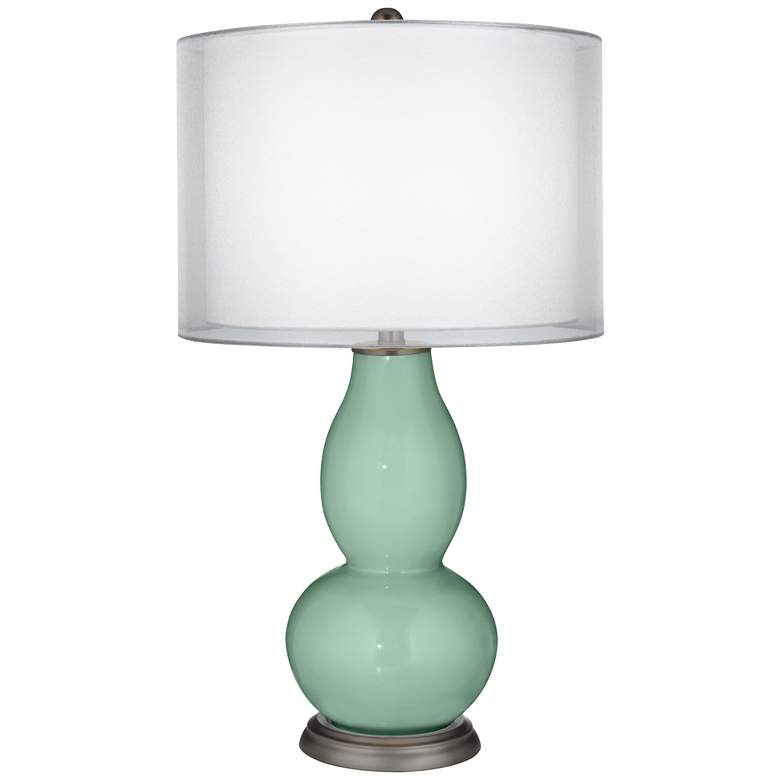 Image 1 Grayed Jade Sheer Double Shade Double Gourd Table Lamp
