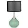 Grayed Jade Spencer Table Lamp with Organza Black Shade