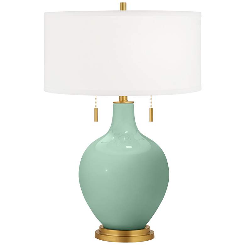 Image 1 Grayed Jade Toby Brass Accents Table Lamp