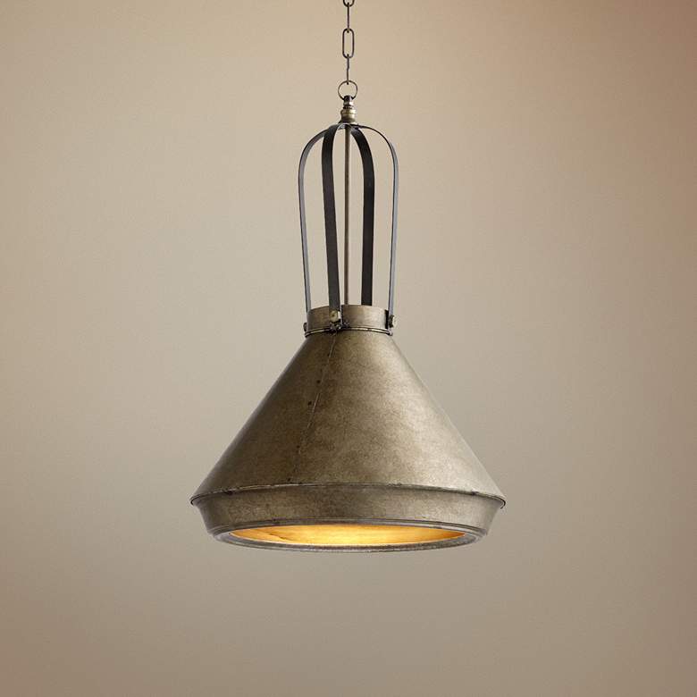 Image 1 Grayling 18 inch Wide Canyon Bronze Cone Pendant Light