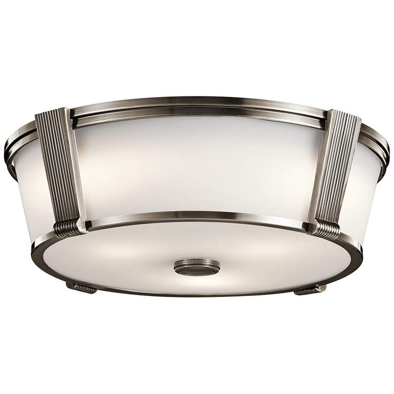 Image 1 Grayson 17 inch Wide Classic Pewter Ceiling Light
