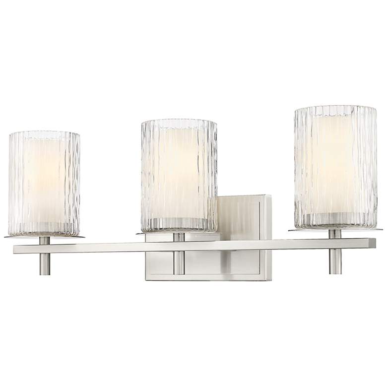 Image 2 Grayson 23" Wide Brushed Nickel 3-Light Vanity Bath Light