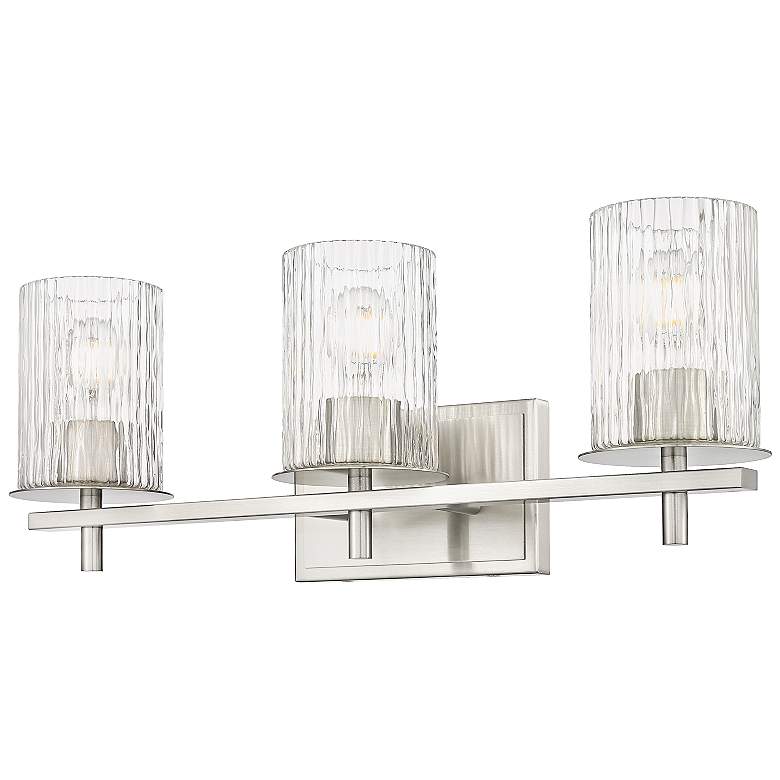 Image 5 Grayson 23" Wide Brushed Nickel 3-Light Vanity Bath Light more views