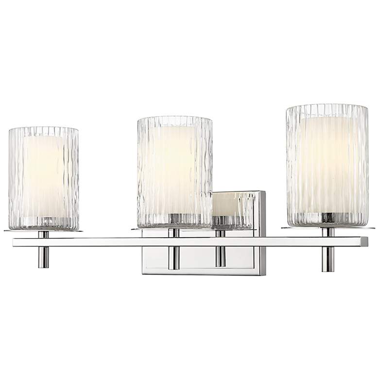 Image 2 Grayson 23" Wide Chrome 3-Light Bath Light