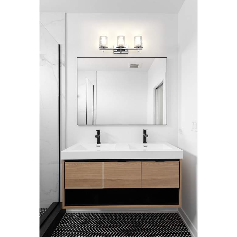 Image 4 Grayson 23" Wide Chrome 3-Light Bath Light more views