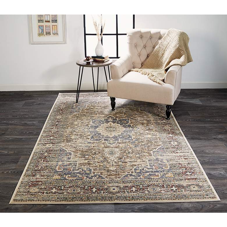 Grayson 3578F 4&#39;11&quot;x7&#39;8&quot; Beige and Tan Oriental Area Rug
