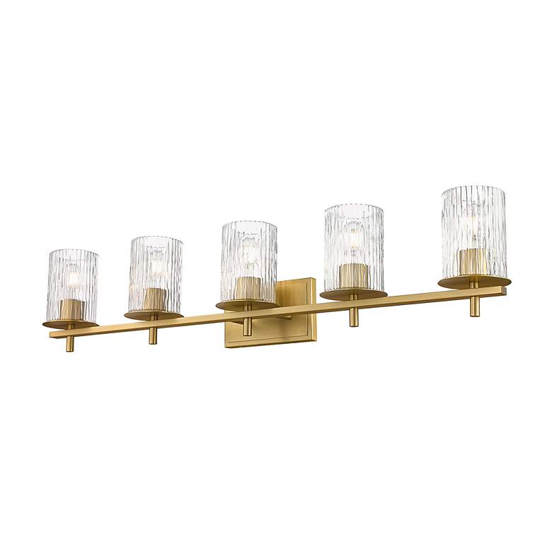 Image 4 Grayson 40" Wide Modern Gold 5-Light Vanity Bath Light more views