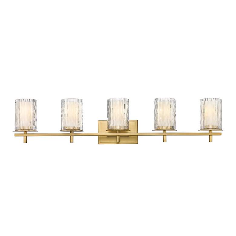 Image 5 Grayson 40" Wide Modern Gold 5-Light Vanity Bath Light more views