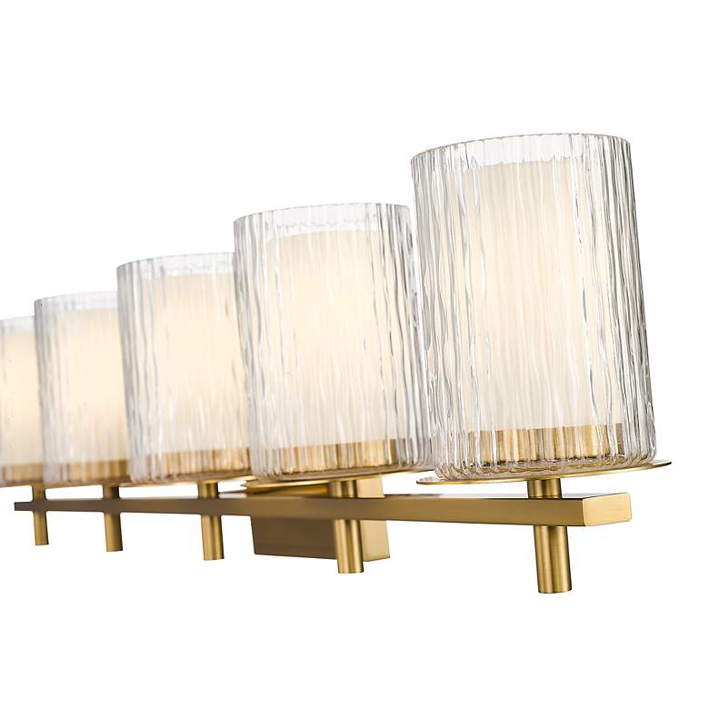 Image 6 Grayson 40" Wide Modern Gold 5-Light Vanity Bath Light more views